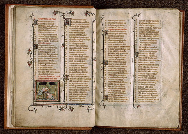 Roman de la Rose - Mort de Narcisse/Narcisse se mirant dans une fontaine_1