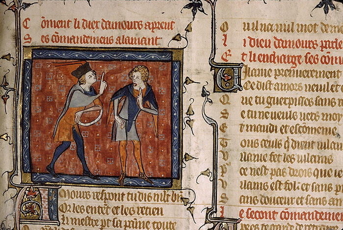 Roman de la Rose - Amour dictant ses commandements à l'Amant