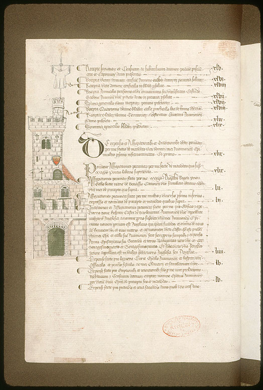 Comptes de l'évêché d'Avignon - Tour de Barbentane (La)_1
