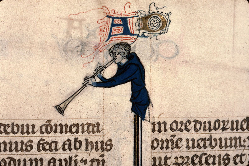 Bible - Homme sonnant de la trompette