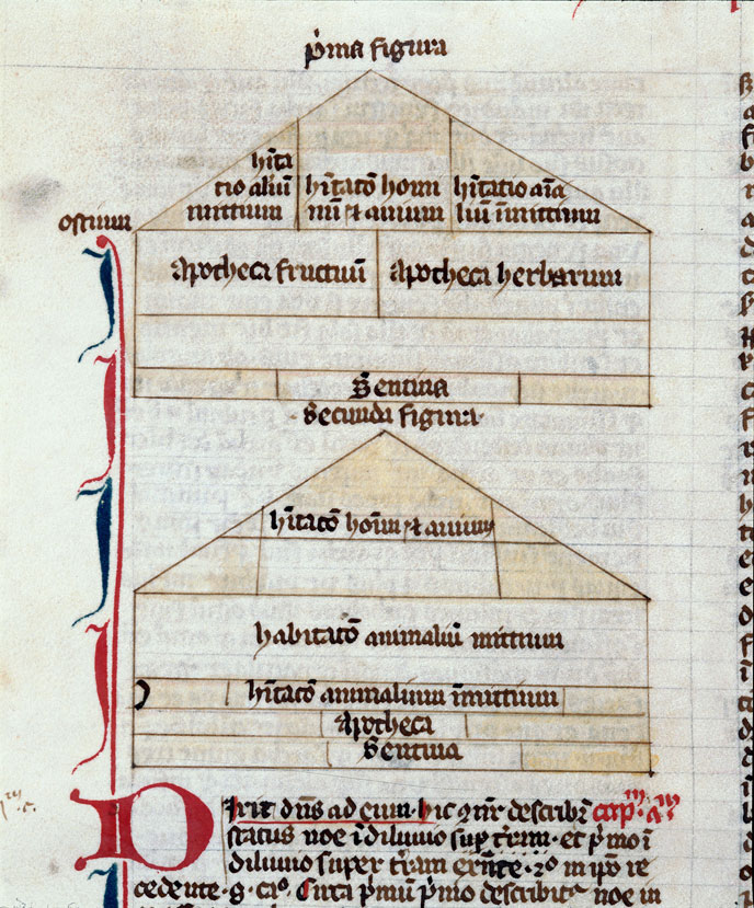 Postilla in Bibliam - Plan de l'arche de Noé