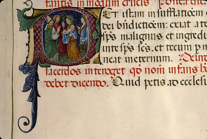 Pontifical romain à l'usage de Lodi (fragment) - Cérémonie d'admission au catéchuménat