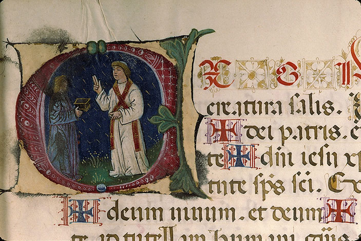 Pontifical romain à l'usage de Lodi (fragment) - Exorcisme du sel