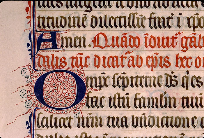 Pontifical à l'usage de Senlis - Initiale filigranée