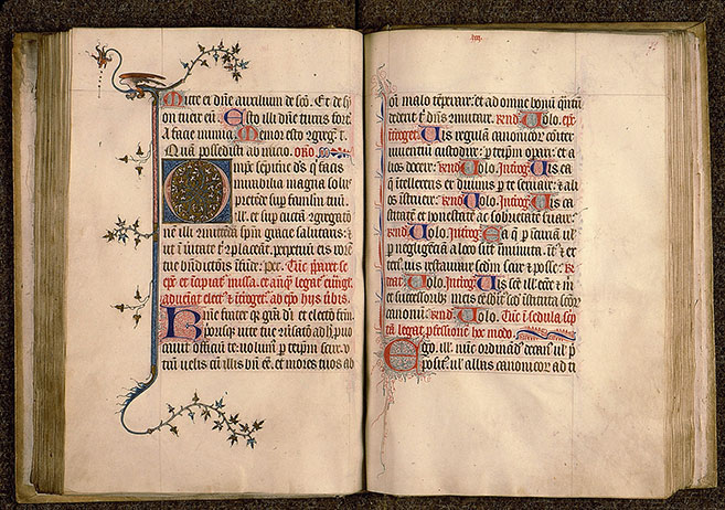 Pontifical à l'usage de Senlis - Pages décorées