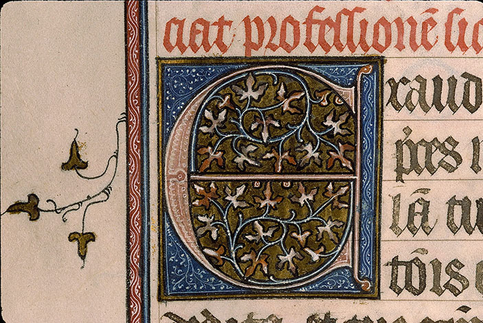 Pontifical à l'usage de Senlis - Initiale ornée