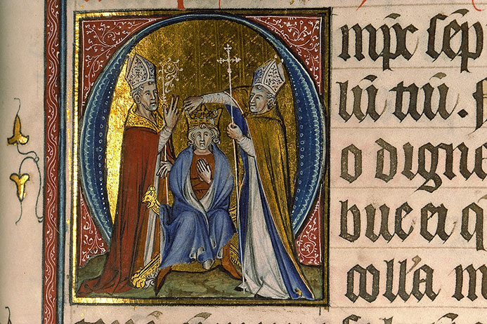 Pontifical à l'usage de Senlis - Couronnement d'un roi