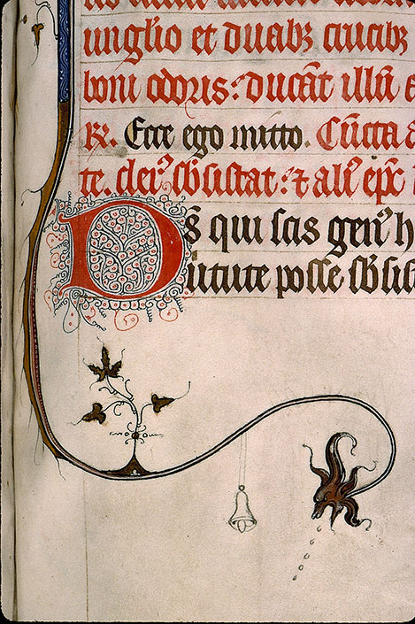Pontifical à l'usage de Senlis - Initiale filigranée