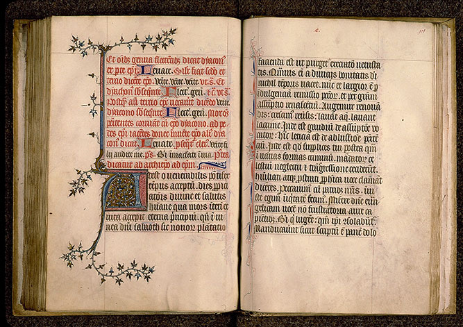 Pontifical à l'usage de Senlis - Initiale ornée_1
