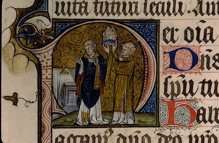 Pontifical à l'usage de Senlis - Evêque célébrant la messe