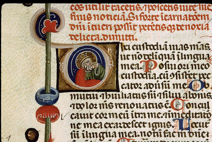 Bible - David désignant sa bouche
