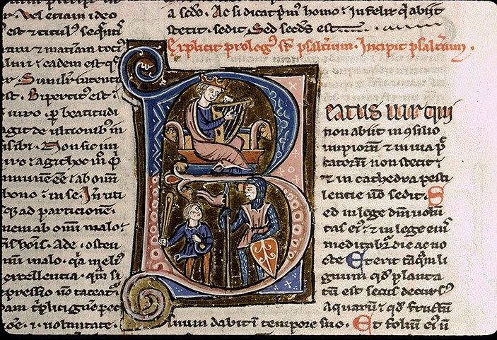 Bible - David accordant sa harpe/David et Goliath