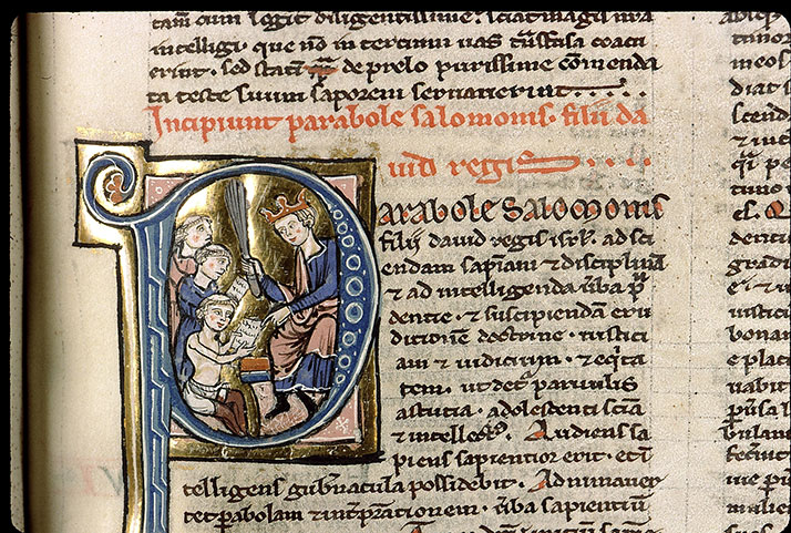 Bible - Salomon enseignant Roboam et des clercs