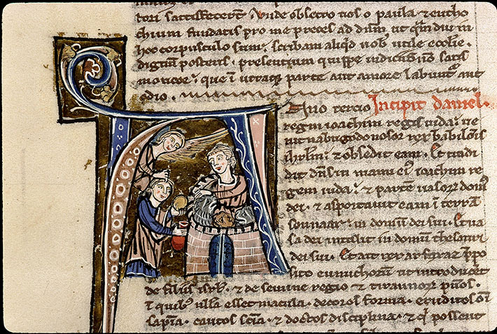 Bible - Daniel dans la fosse aux lions secouru par Habacuc