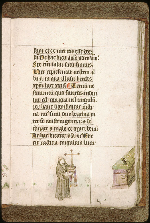 Speculum ecclesiae - Religieux portant la croix à l'autel_1