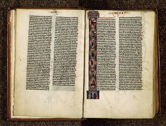 Bible - Christ en croix entre Marie et Jean;Dieu en majesté_1