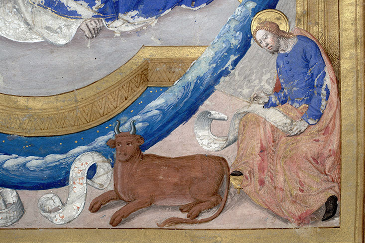 Missel à l'usage de Paris - Saint Luc écrivant et son symbole_1