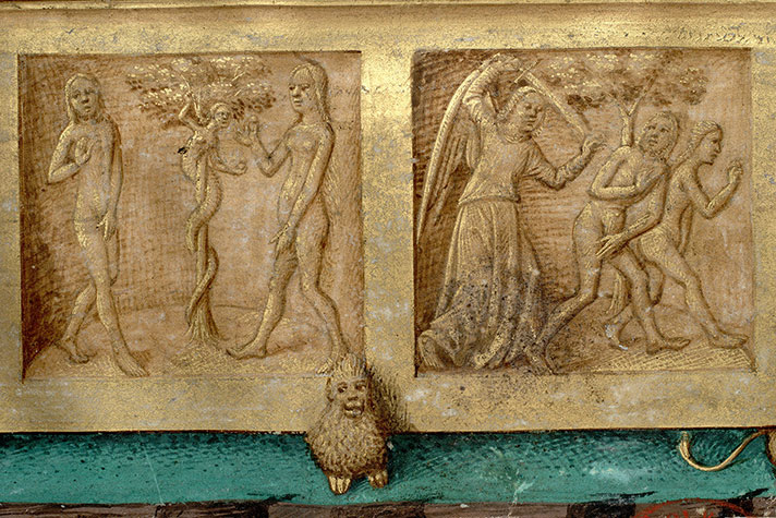 Missel à l'usage de Paris - Adam et Eve chassés du Paradis/Chute d'Adam et Eve