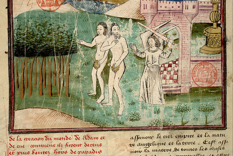 Fleur des histoires - Adam et Eve chassés du Paradis