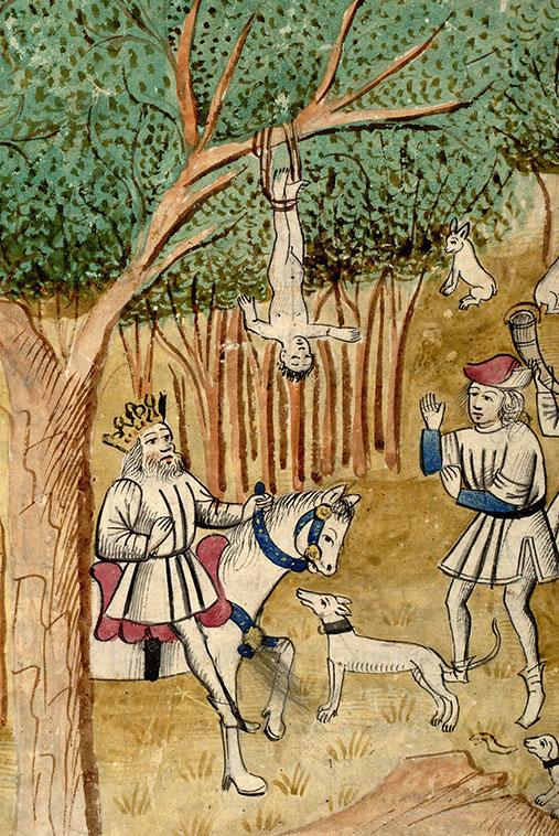 Fleur des histoires - Polybos trouvant Oedipe attaché à un arbre_1