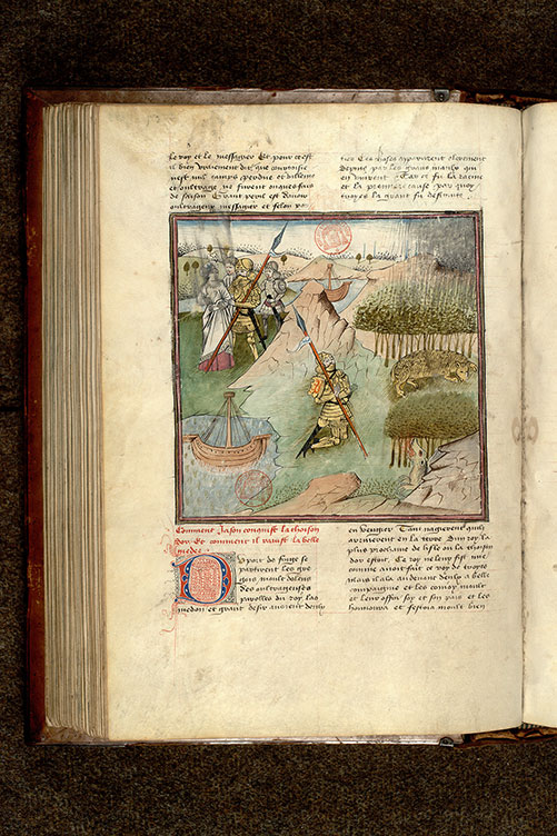 Fleur des histoires - Jason devant le dragon gardien de la Toison d'or/Médée et Jason_2
