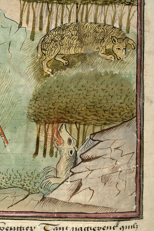 Fleur des histoires - Jason devant le dragon gardien de la Toison d'or/Médée et Jason_1