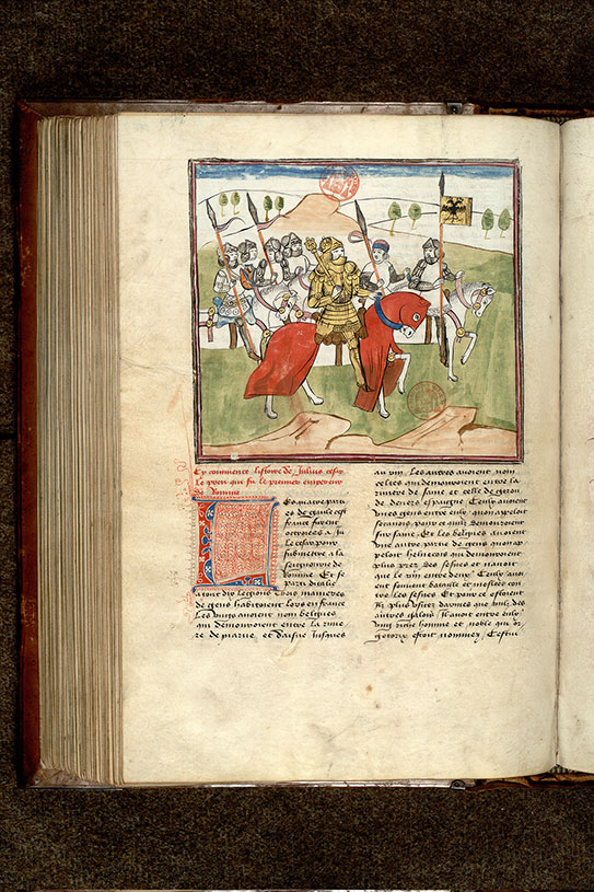 Fleur des histoires - César chevauchant avec son armée_1
