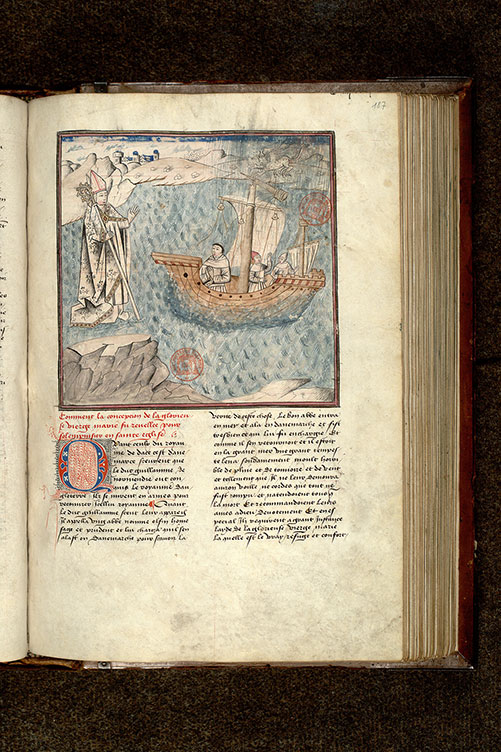 Fleur des histoires - Apparition d'un évêque à saint Elphège pendant une tempête_1