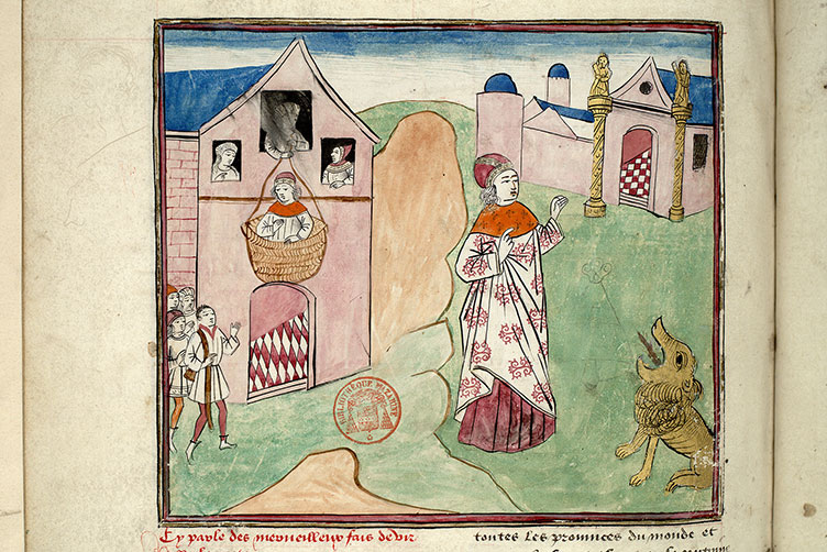 Fleur des histoires - Temple que Virgile fit construire à Rome/Virgile éconduit par une femme/Virgile et la Bouche de la vérité