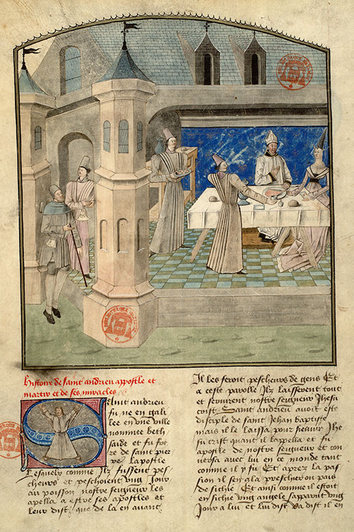 Fleur des histoires - Saint André en pèlerin et l'évêque tourmenté par le diable