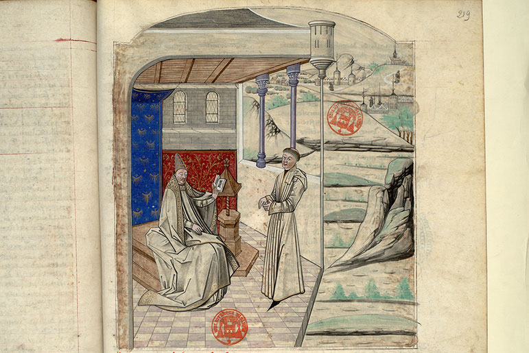 Fleur des histoires - Saint Grégoire et son diacre Pierre