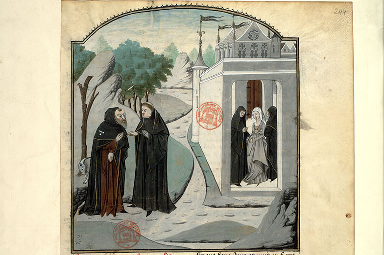 Fleur des histoires - Religieuses (à préciser)/Saint Antoine abbé et un confrère