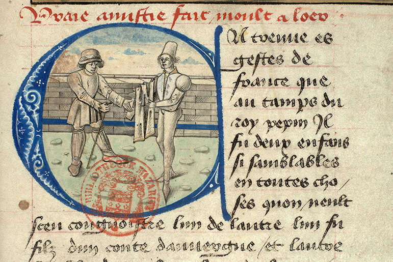 Fleur des histoires - Amile donnant son vêtement à un pèlerin