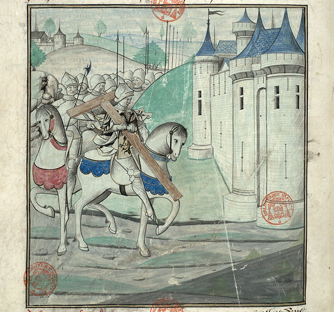 Fleur des histoires - Héraclius rapportant la vraie Croix à Jérusalem
