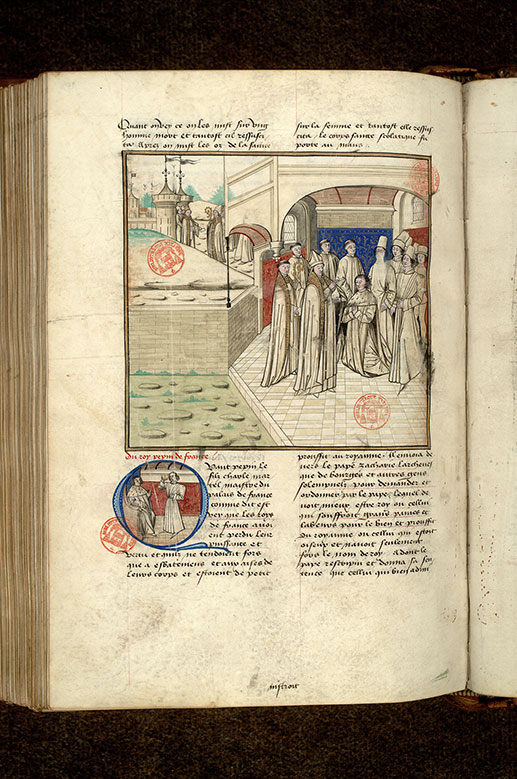 Fleur des histoires - Pépin le Bref transmettant la couronne à son fils Charlemagne_1