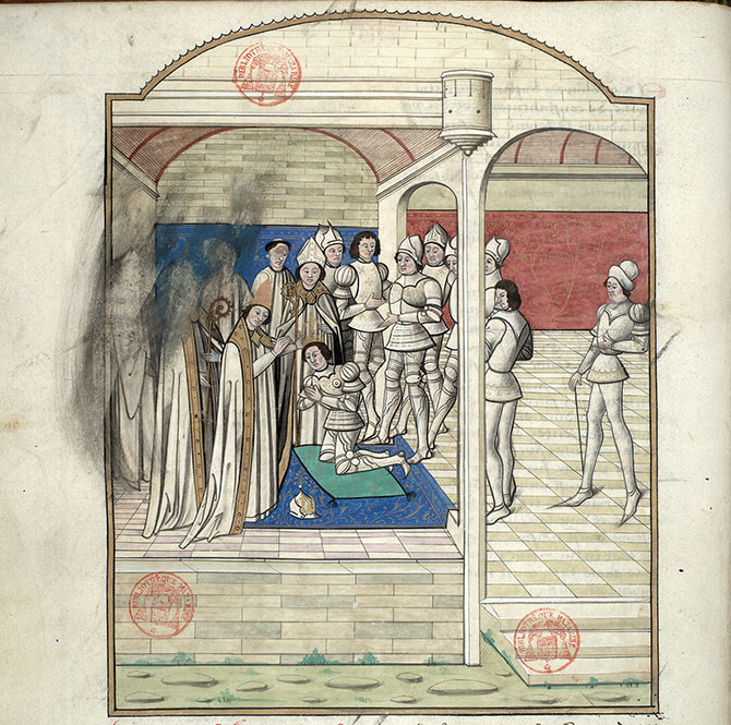 Fleur des histoires - Couronnement de Charlemagne empereur par Léon III