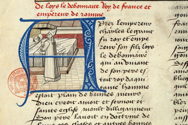 Fleur des histoires - Louis le Pieux mourant et Drogon (à préciser)
