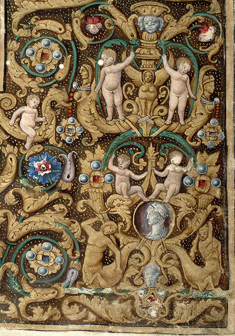 Antiquitates judaicae - Page décorée, avec armes ajoutées d'Henri Arnauld