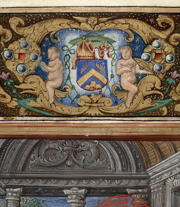 Antiquitates judaicae - Page décorée, avec armes ajoutées d'Henri Arnauld_1