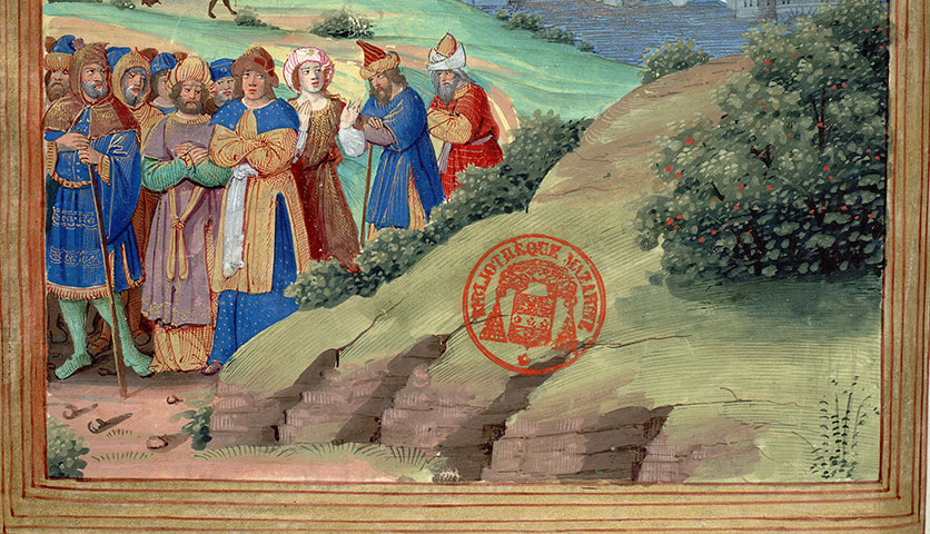 Antiquitates judaicae - Philistins fuyant Ashdod en flammes/Transport de l'Arche d'alliance à Bet-Shémesh_2