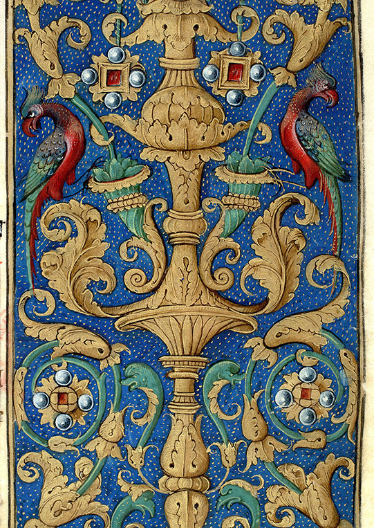 Antiquitates judaicae - Page décorée, avec armes ajoutées d'Henri Arnauld et devise