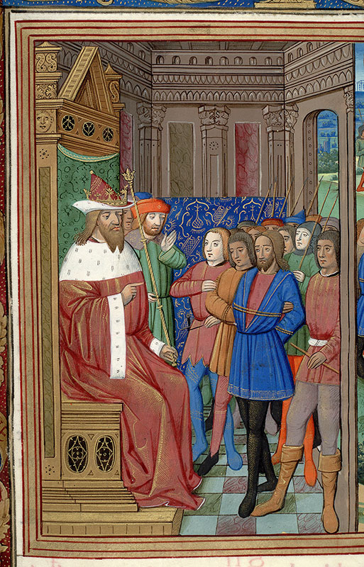 Antiquitates judaicae - Hérode le Grand jugeant des voleurs/Voleurs vendus comme esclaves à un souverain étranger_1