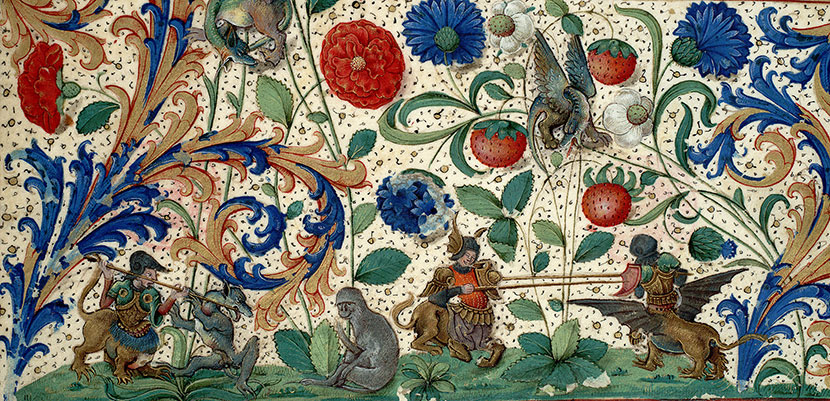 Antiquitates judaicae - Hybrides anthropomorphes et zoomorphes dans des végétaux/Singes