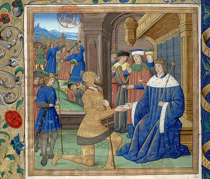Antiquitates judaicae - Claude nommant Cassius Longinus gouverneur de Syrie/Fadus exécutant un Juif