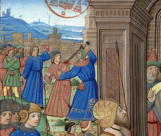 Antiquitates judaicae - Claude nommant Cassius Longinus gouverneur de Syrie/Fadus exécutant un Juif_1