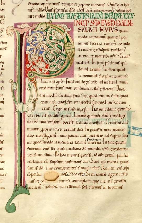 Enarrationes in Psalmos - Initiale ornée