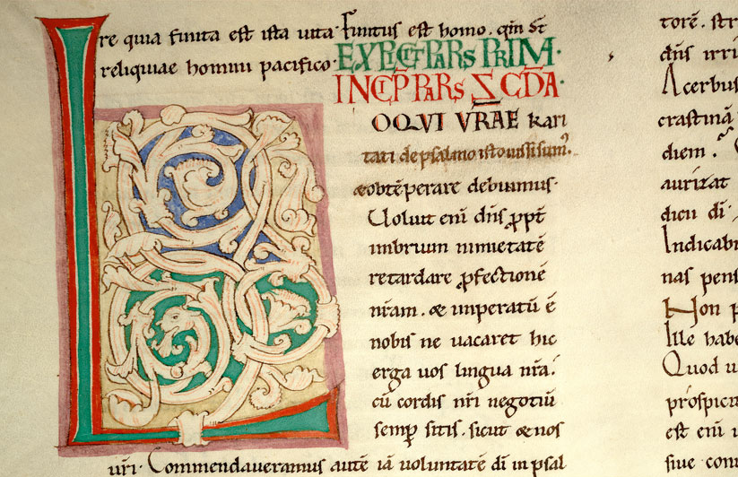 Enarrationes in Psalmos - Initiale ornée