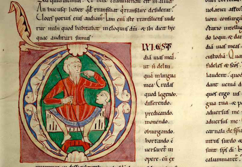 Enarrationes in Psalmos - Homme désignant sa bouche