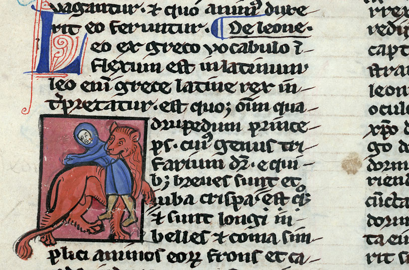 Bestiaire - Lion, un homme dans la gueule