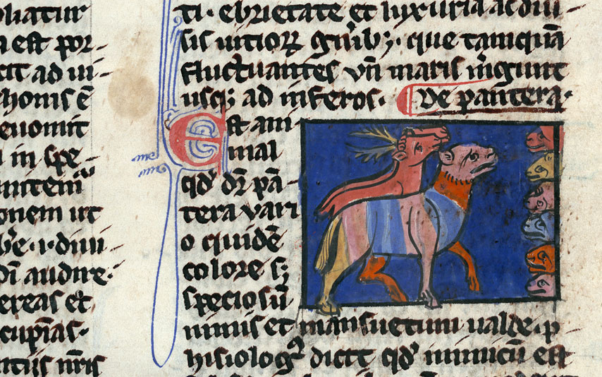 Bestiaire - Panthère attirant les animaux sauf le dragon qu'elle fait fuir